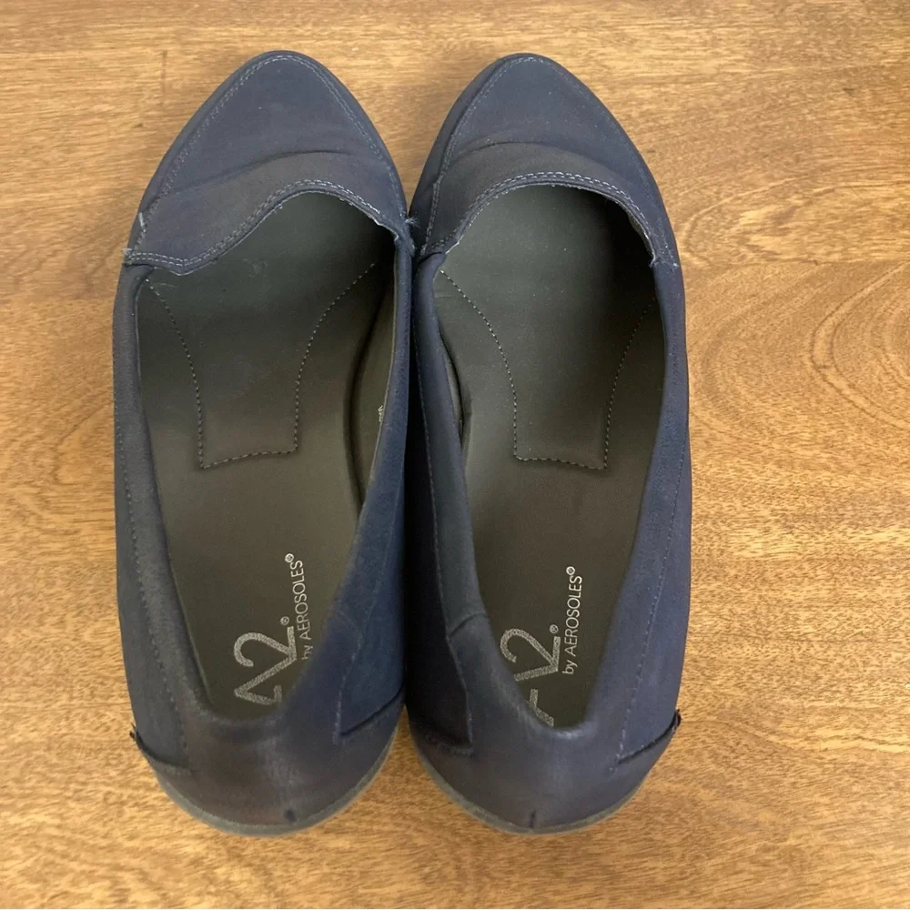 A2 by Aerosoles Clever Navy Blue Slip-ons 7.5